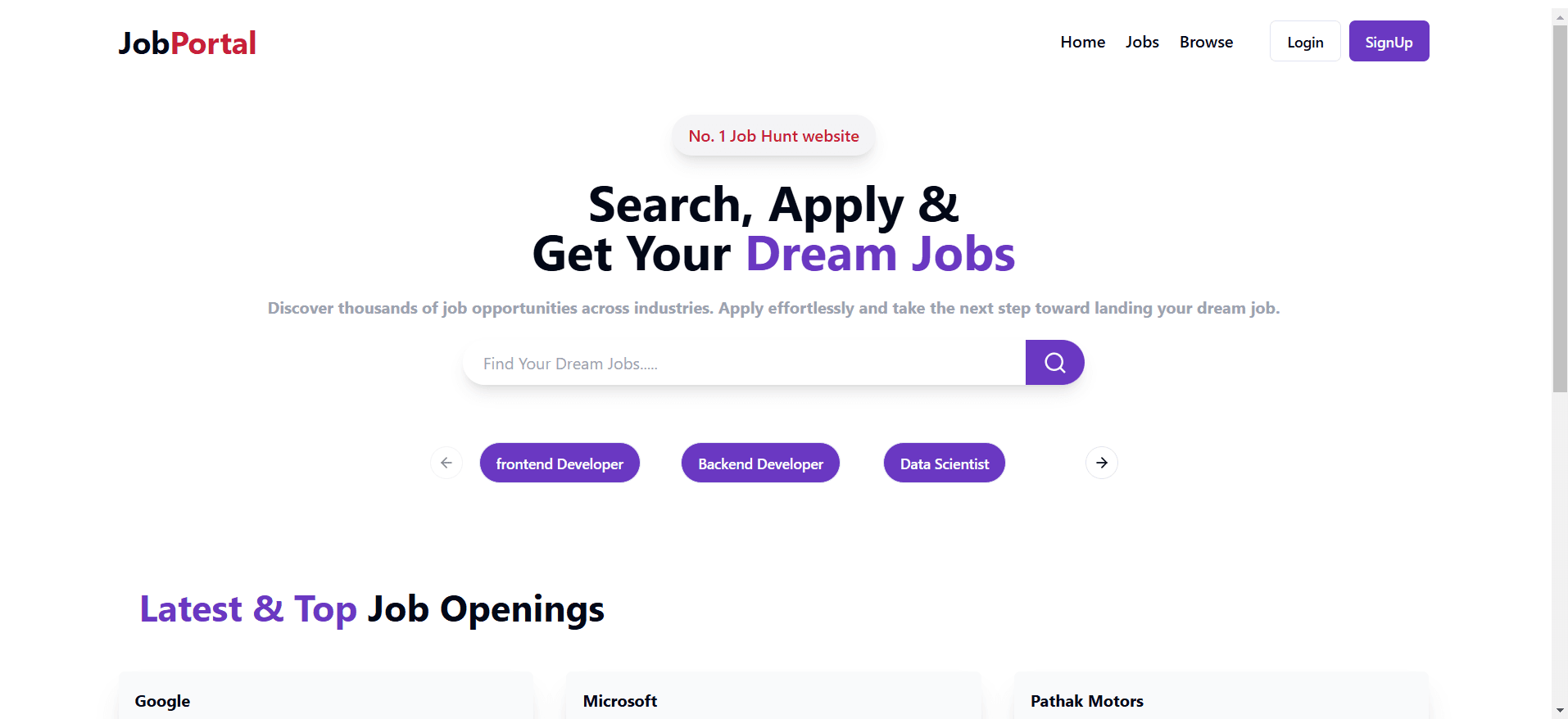Job Application Portal